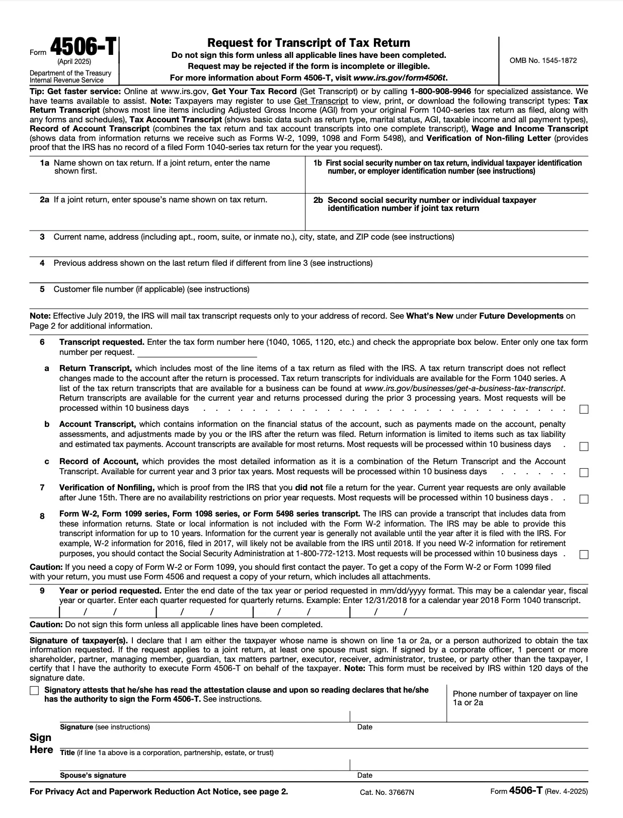 form-4506t